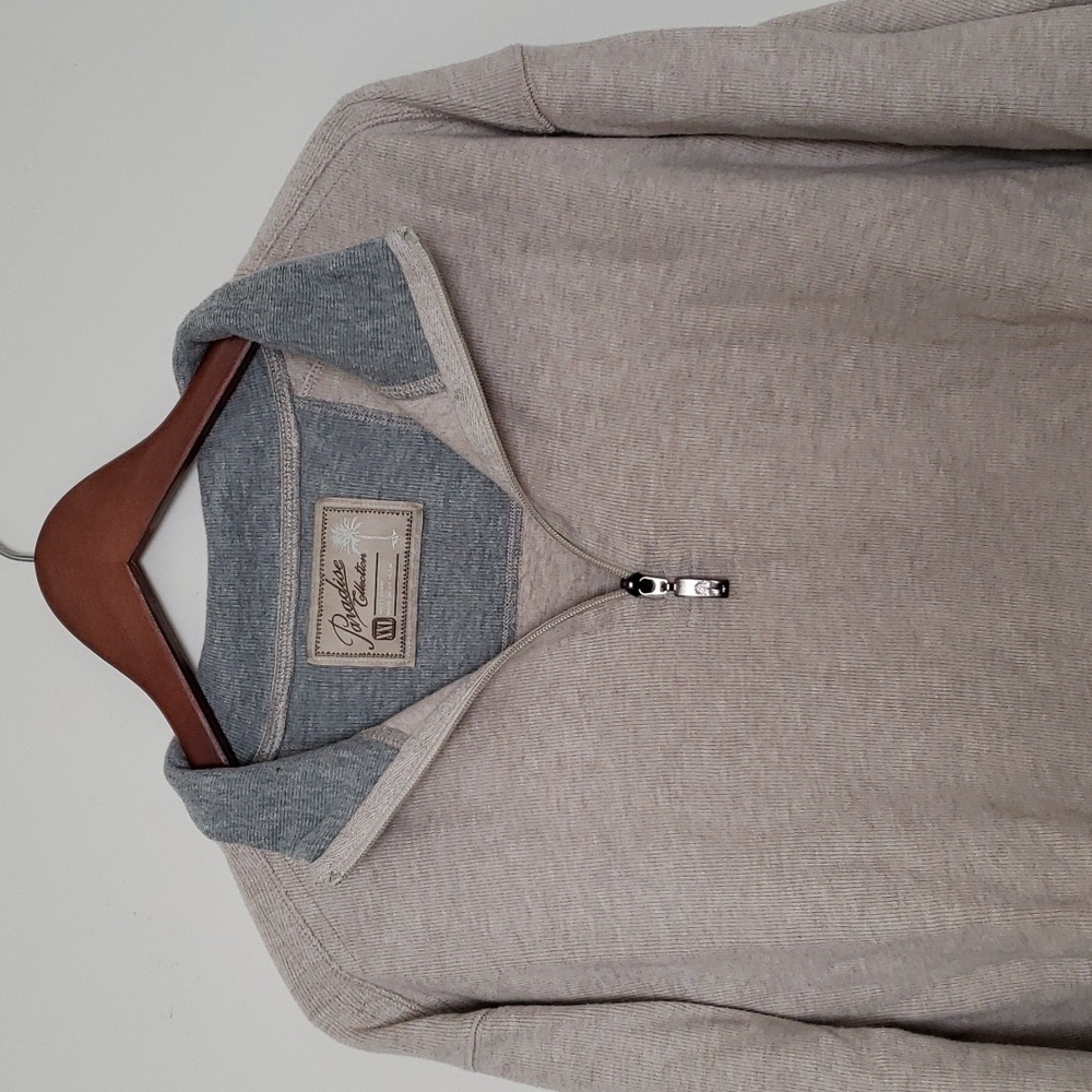Beige/Cream Quarter Zip Sweater